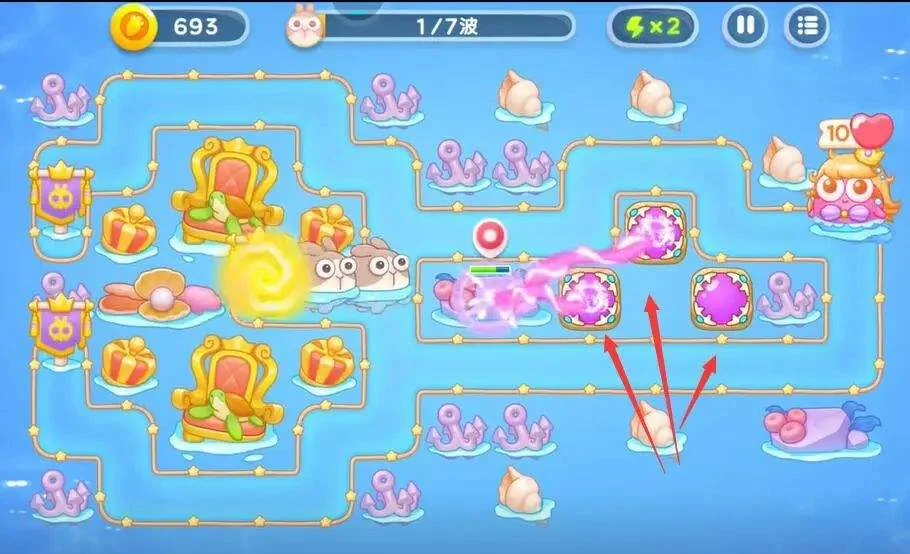 保卫萝卜4海的闺女第80关攻略图解