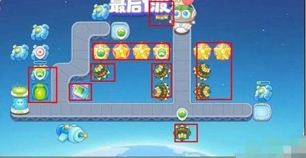 保卫萝卜4太空穿越第26关无道具金萝卜全清攻略