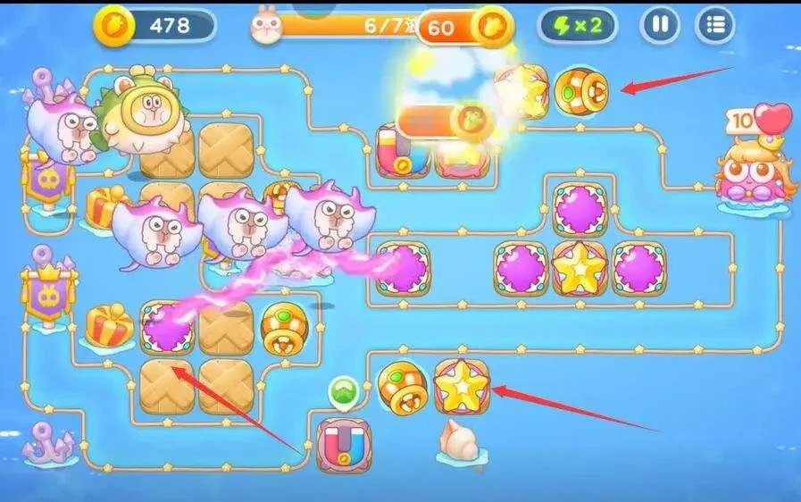 保卫萝卜4海的闺女第78关攻略图解