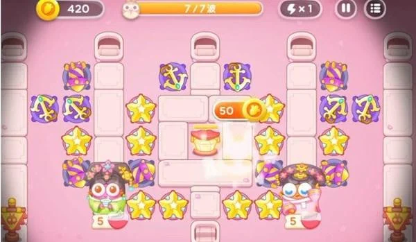 保卫萝卜4秋妃传第5关无道具金萝卜全清攻略