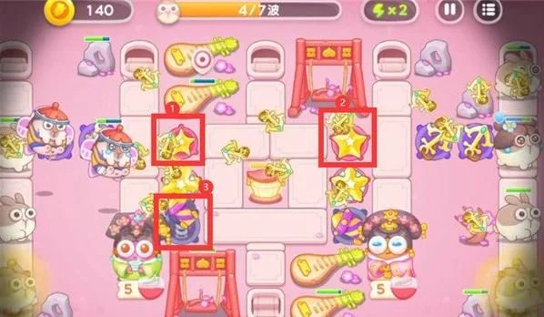 保卫萝卜4秋妃传第5关无道具金萝卜全清攻略