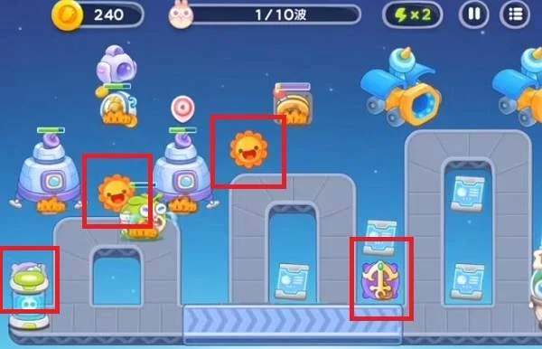 保卫萝卜4太空穿越第52关无道具金萝卜全清攻略