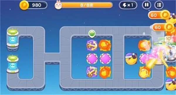 保卫萝卜4太空穿越第4关无道具金萝卜全清攻略