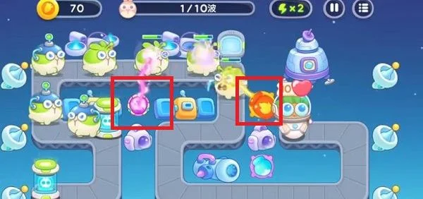 保卫萝卜4太空穿越第6关无道具金萝卜全清攻略