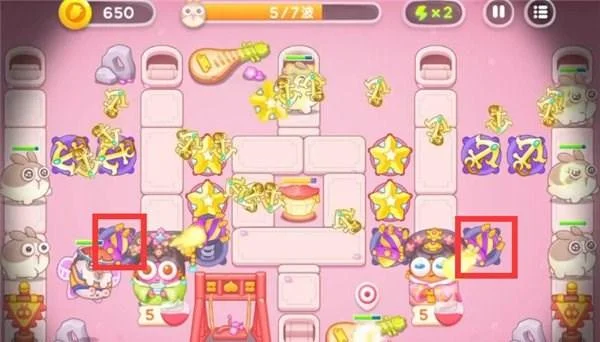 保卫萝卜4秋妃传第5关无道具金萝卜全清攻略
