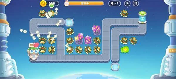 保卫萝卜4太空穿越第24关无道具金萝卜全清攻略