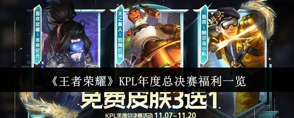 王者荣耀KPL年度总决赛有什么福利？