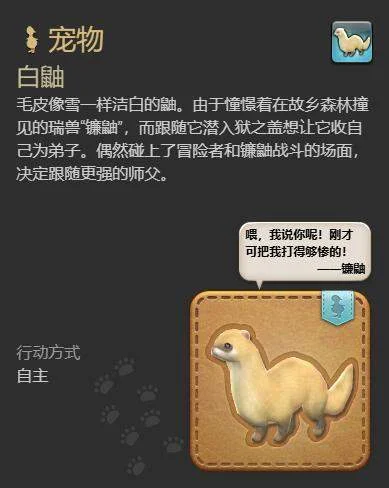 最终幻想14:水晶世界白鼬获得方法 最终幻想14:水晶世界白鼬获得方法