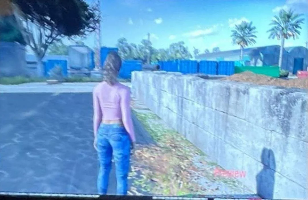 GTA6早期画面疑似被清洁工泄露，女主角亮相