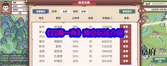 四海一商商会玩法攻略 四海一商商会玩法攻略