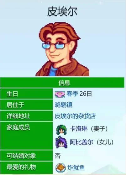 星露谷物语皮埃尔有哪些爱心事件