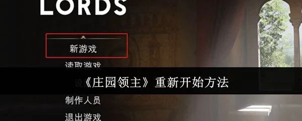 庄园领主怎么重新开始? 庄园领主怎么重新开始?