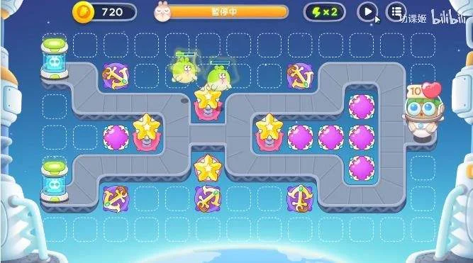 保卫萝卜4太空穿越第56关无道具金萝卜全清攻略